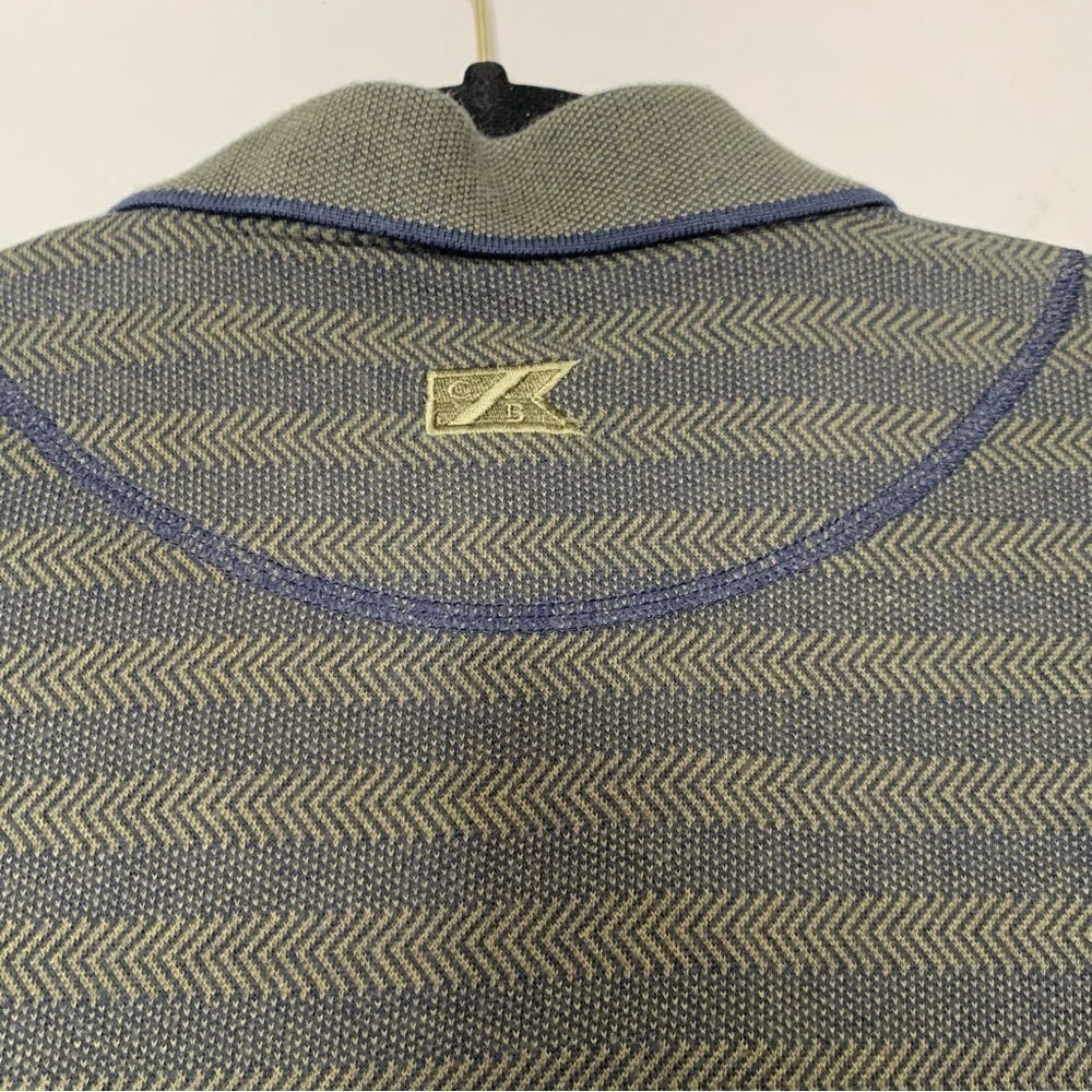Cutter & Buck Navy and Olive long sleeve polo shirt. Size Lg - Picture 5 of 11